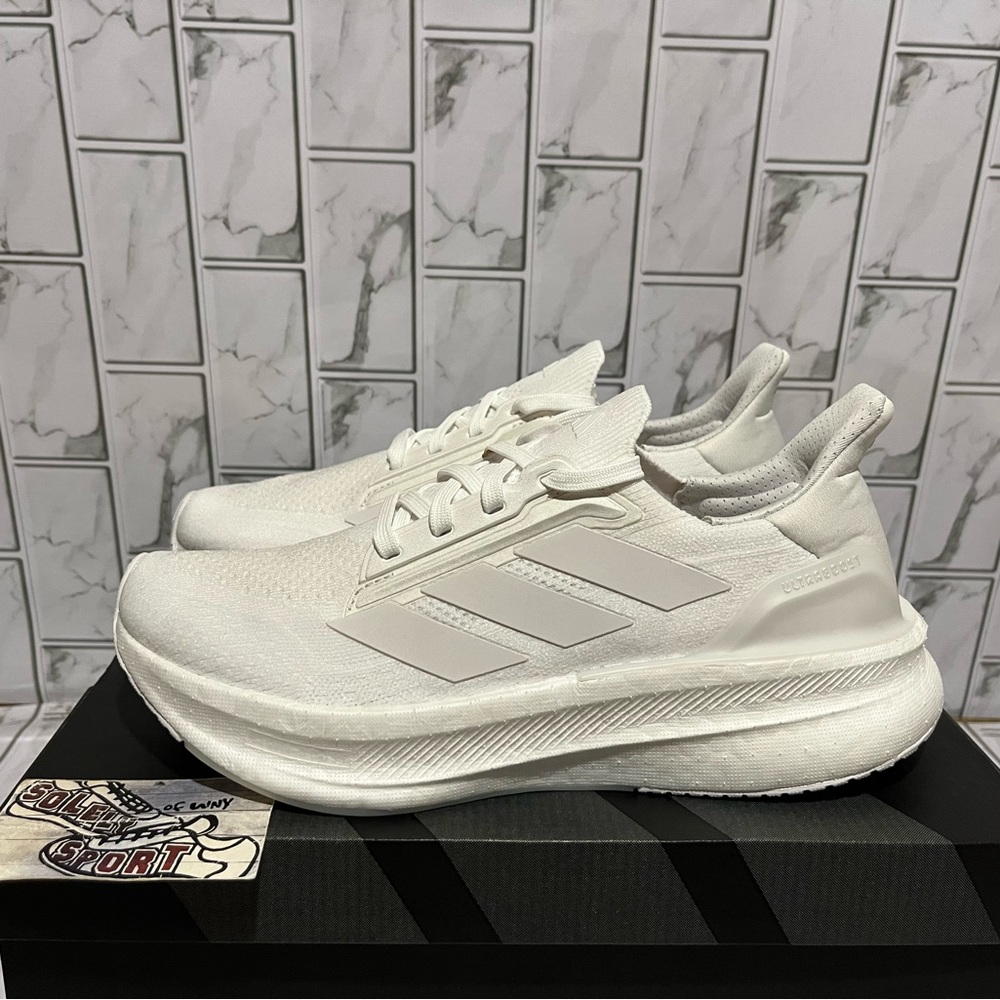 New Adidas Ultraboost 5X Ultra Boost Running Shoes Triple White Training Gym